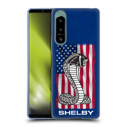 Shelby Logos American Flag Soft Gel Case for Sony Xperia 5 IV