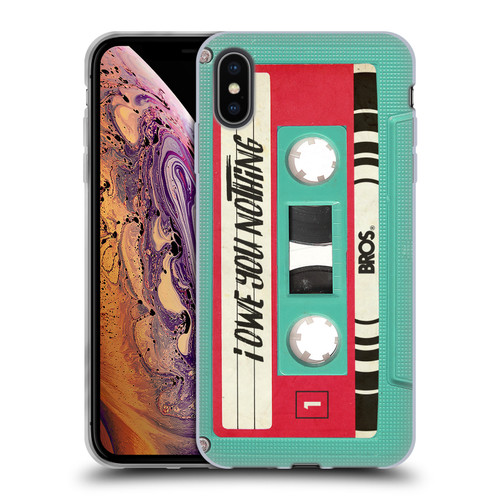 BROS Vintage Cassette Tapes I Owe You Nothing Soft Gel Case for Apple iPhone XS Max