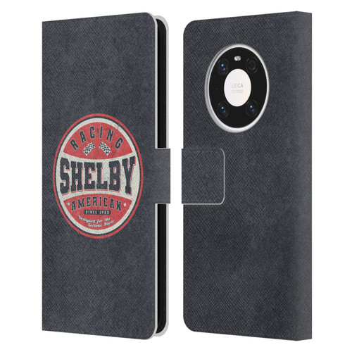 Shelby Logos Vintage Badge Leather Book Wallet Case Cover For Huawei Mate 40 Pro 5G