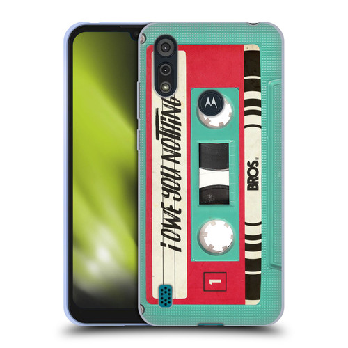 BROS Vintage Cassette Tapes I Owe You Nothing Soft Gel Case for Motorola Moto E6s (2020)