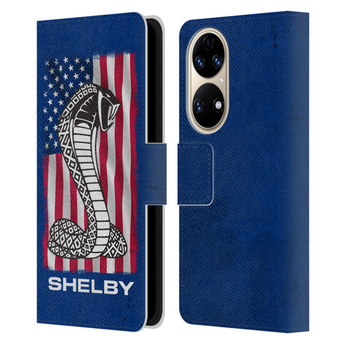 Shelby Logos American Flag Leather Book Wallet Case Cover For Huawei P50