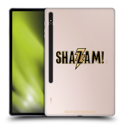 Shazam! 2019 Movie Logos Gold Soft Gel Case for Samsung Galaxy Tab S8 Plus