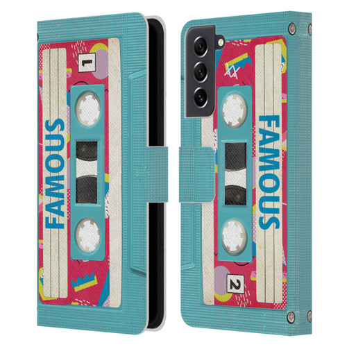 BROS Vintage Cassette Tapes When Will I Be Famous Leather Book Wallet Case Cover For Samsung Galaxy S21 FE 5G