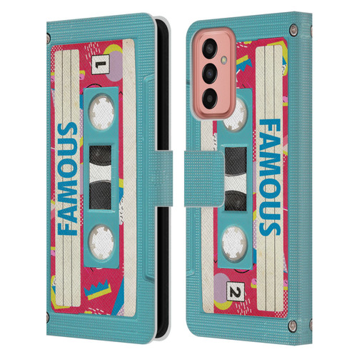 BROS Vintage Cassette Tapes When Will I Be Famous Leather Book Wallet Case Cover For Samsung Galaxy M13 (2022)