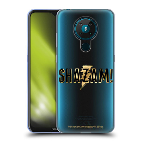 Shazam! 2019 Movie Logos Gold Soft Gel Case for Nokia 5.3