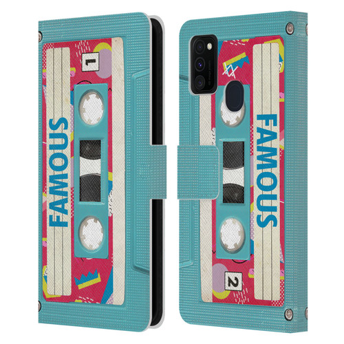 BROS Vintage Cassette Tapes When Will I Be Famous Leather Book Wallet Case Cover For Samsung Galaxy M30s (2019)/M21 (2020)