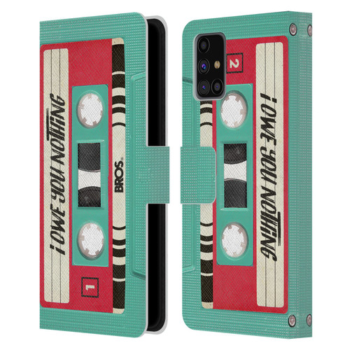 BROS Vintage Cassette Tapes I Owe You Nothing Leather Book Wallet Case Cover For Samsung Galaxy M31s (2020)