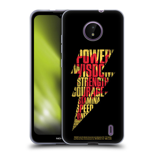 Shazam! 2019 Movie Logos Distressed Look Lightning Soft Gel Case for Nokia C10 / C20