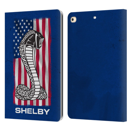 Shelby Logos American Flag Leather Book Wallet Case Cover For Apple iPad 9.7 2017 / iPad 9.7 2018