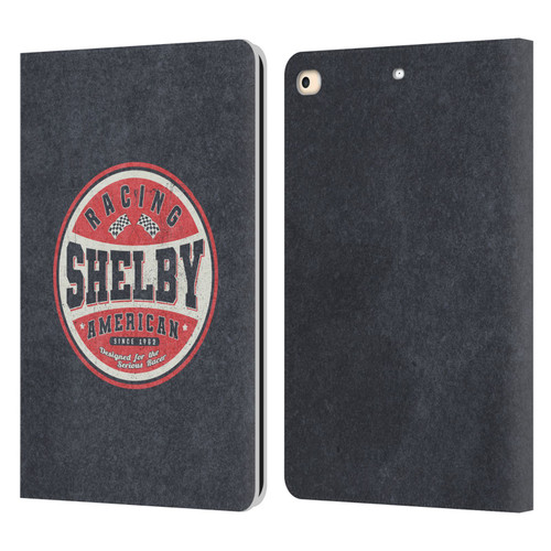 Shelby Logos Vintage Badge Leather Book Wallet Case Cover For Apple iPad 9.7 2017 / iPad 9.7 2018