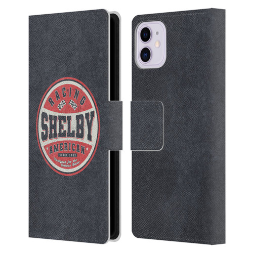 Shelby Logos Vintage Badge Leather Book Wallet Case Cover For Apple iPhone 11