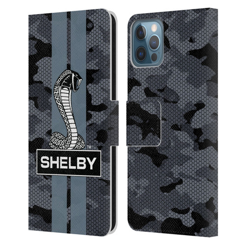 Shelby Logos Camouflage Leather Book Wallet Case Cover For Apple iPhone 12 / iPhone 12 Pro