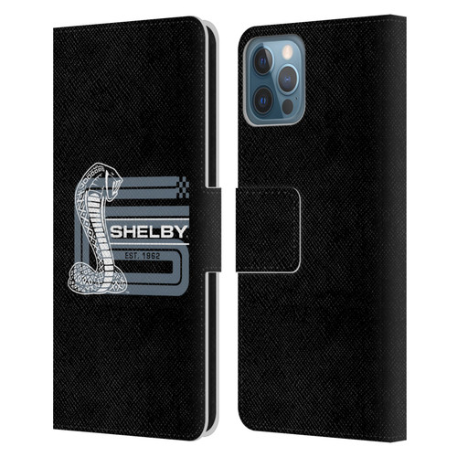 Shelby Logos CS Super Snake Leather Book Wallet Case Cover For Apple iPhone 12 / iPhone 12 Pro