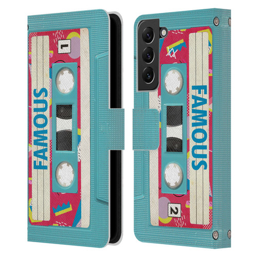 BROS Vintage Cassette Tapes When Will I Be Famous Leather Book Wallet Case Cover For Samsung Galaxy S22+ 5G