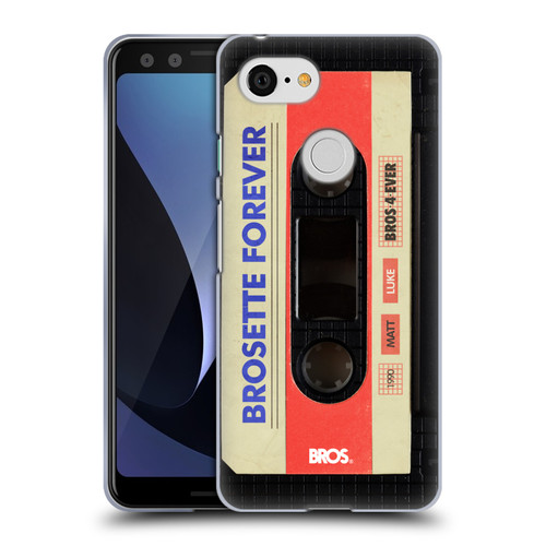 BROS Vintage Cassette Tapes Brosette Forever Soft Gel Case for Google Pixel 3