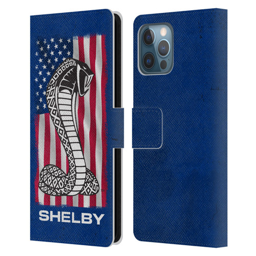 Shelby Logos American Flag Leather Book Wallet Case Cover For Apple iPhone 12 Pro Max