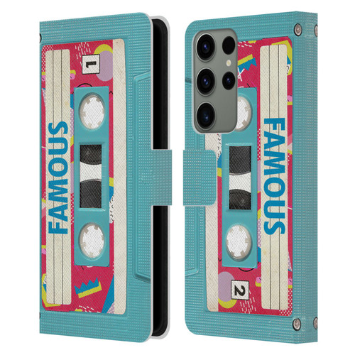 BROS Vintage Cassette Tapes When Will I Be Famous Leather Book Wallet Case Cover For Samsung Galaxy S23 Ultra 5G