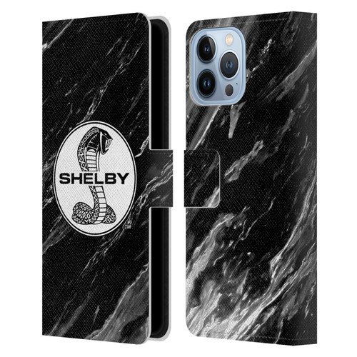 Shelby Logos Marble Leather Book Wallet Case Cover For Apple iPhone 13 Pro Max