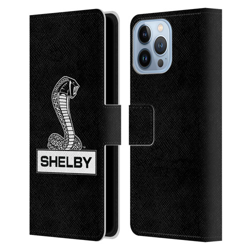 Shelby Logos Plain Leather Book Wallet Case Cover For Apple iPhone 13 Pro Max