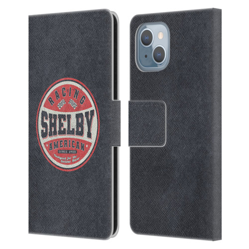 Shelby Logos Vintage Badge Leather Book Wallet Case Cover For Apple iPhone 14