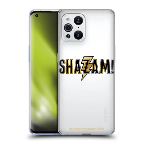 Shazam! 2019 Movie Logos Gold Soft Gel Case for OPPO Find X3 / Pro