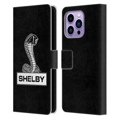 Shelby Logos Plain Leather Book Wallet Case Cover For Apple iPhone 14 Pro Max