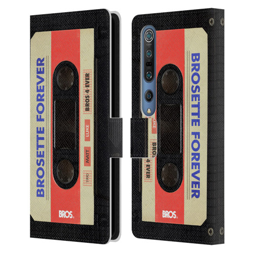 BROS Vintage Cassette Tapes Brosette Forever Leather Book Wallet Case Cover For Xiaomi Mi 10 5G / Mi 10 Pro 5G