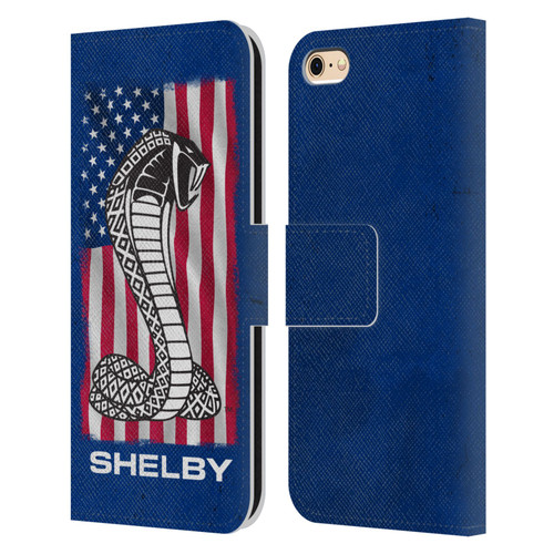 Shelby Logos American Flag Leather Book Wallet Case Cover For Apple iPhone 6 / iPhone 6s