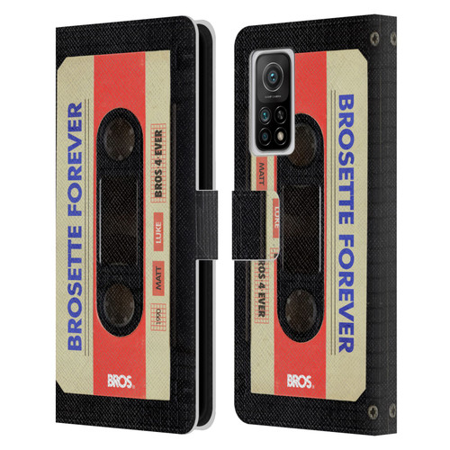 BROS Vintage Cassette Tapes Brosette Forever Leather Book Wallet Case Cover For Xiaomi Mi 10T 5G