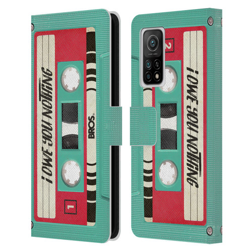 BROS Vintage Cassette Tapes I Owe You Nothing Leather Book Wallet Case Cover For Xiaomi Mi 10T 5G