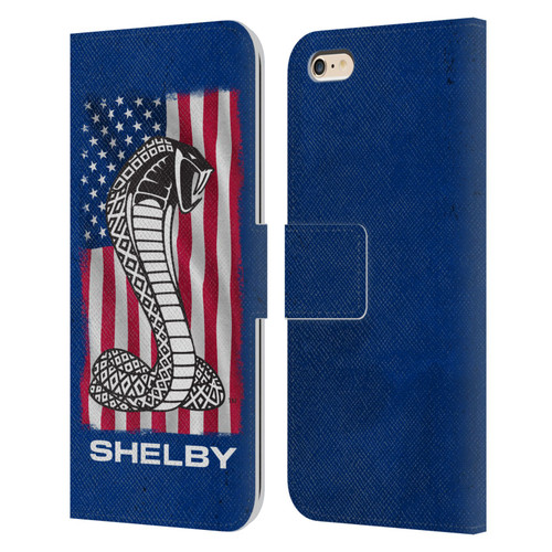 Shelby Logos American Flag Leather Book Wallet Case Cover For Apple iPhone 6 Plus / iPhone 6s Plus