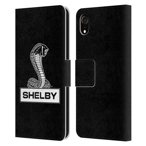 Shelby Logos Plain Leather Book Wallet Case Cover For Apple iPhone XR