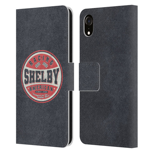 Shelby Logos Vintage Badge Leather Book Wallet Case Cover For Apple iPhone XR