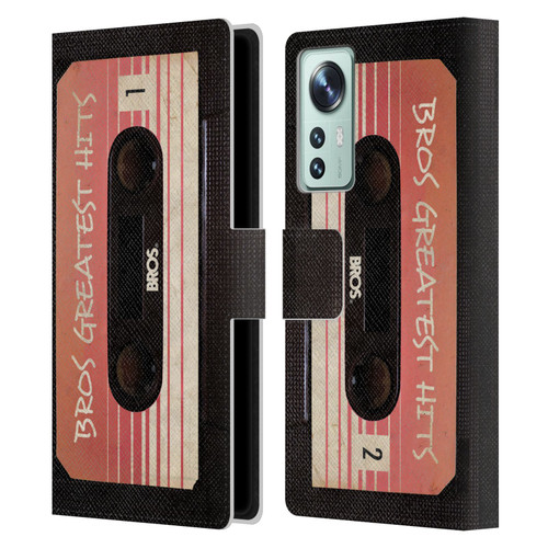 BROS Vintage Cassette Tapes Greatest Hits Leather Book Wallet Case Cover For Xiaomi 12