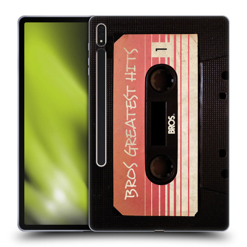 BROS Vintage Cassette Tapes Greatest Hits Soft Gel Case for Samsung Galaxy Tab S8 Plus