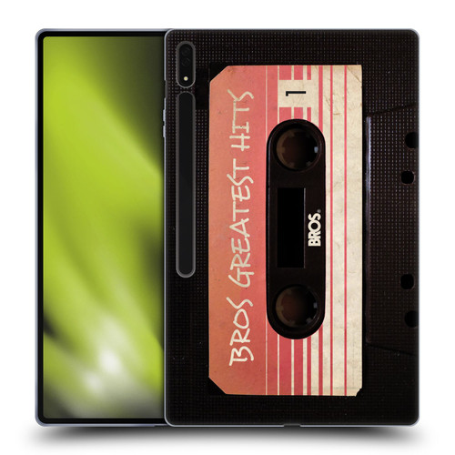BROS Vintage Cassette Tapes Greatest Hits Soft Gel Case for Samsung Galaxy Tab S8 Ultra