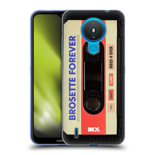 BROS Vintage Cassette Tapes Brosette Forever Soft Gel Case for Nokia 1.4
