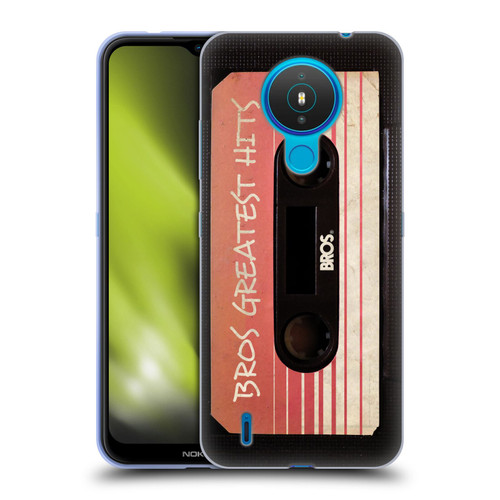 BROS Vintage Cassette Tapes Greatest Hits Soft Gel Case for Nokia 1.4