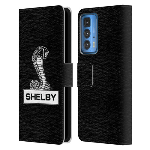Shelby Logos Plain Leather Book Wallet Case Cover For Motorola Edge 20 Pro