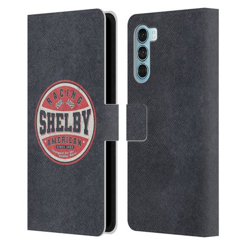 Shelby Logos Vintage Badge Leather Book Wallet Case Cover For Motorola Edge S30 / Moto G200 5G