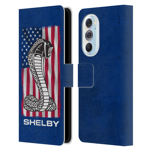 Shelby Logos American Flag Leather Book Wallet Case Cover For Motorola Edge X30