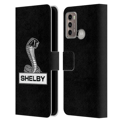 Shelby Logos Plain Leather Book Wallet Case Cover For Motorola Moto G60 / Moto G40 Fusion