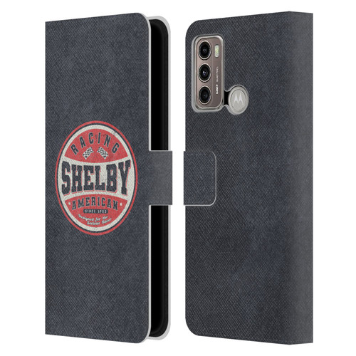 Shelby Logos Vintage Badge Leather Book Wallet Case Cover For Motorola Moto G60 / Moto G40 Fusion