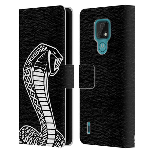 Shelby Logos Oversized Leather Book Wallet Case Cover For Motorola Moto E7