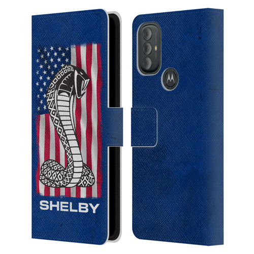 Shelby Logos American Flag Leather Book Wallet Case Cover For Motorola Moto G10 / Moto G20 / Moto G30