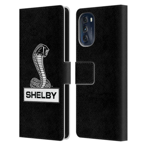 Shelby Logos Plain Leather Book Wallet Case Cover For Motorola Moto G (2022)