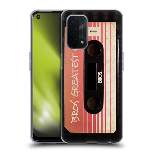 BROS Vintage Cassette Tapes Greatest Hits Soft Gel Case for OPPO A54 5G