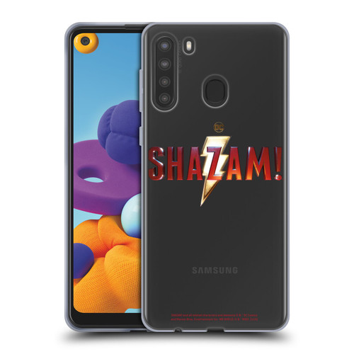 Shazam! 2019 Movie Logos Main Soft Gel Case for Samsung Galaxy A21 (2020)