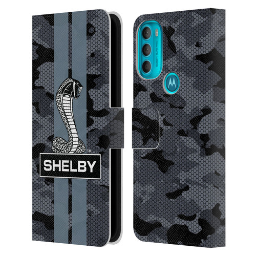 Shelby Logos Camouflage Leather Book Wallet Case Cover For Motorola Moto G71 5G