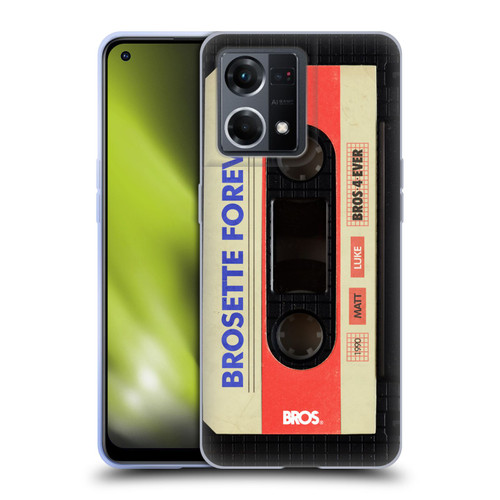 BROS Vintage Cassette Tapes Brosette Forever Soft Gel Case for OPPO Reno8 4G